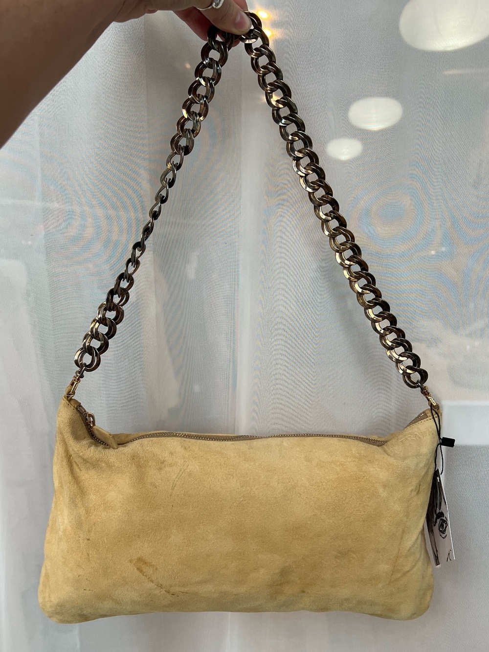 Prada Goat Suede Shoulder Bag
